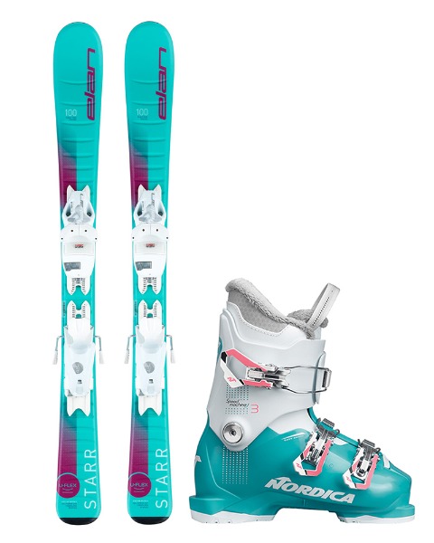 엘란 STARR 130-140 아동 스키 세트 1 (노르디카 스피드머신 GIRL J3 , J4)