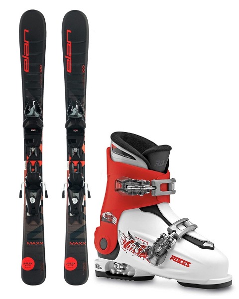 엘란 MAXX QS (110-120) 아동 스키세트 (로체스 길이조절부츠)